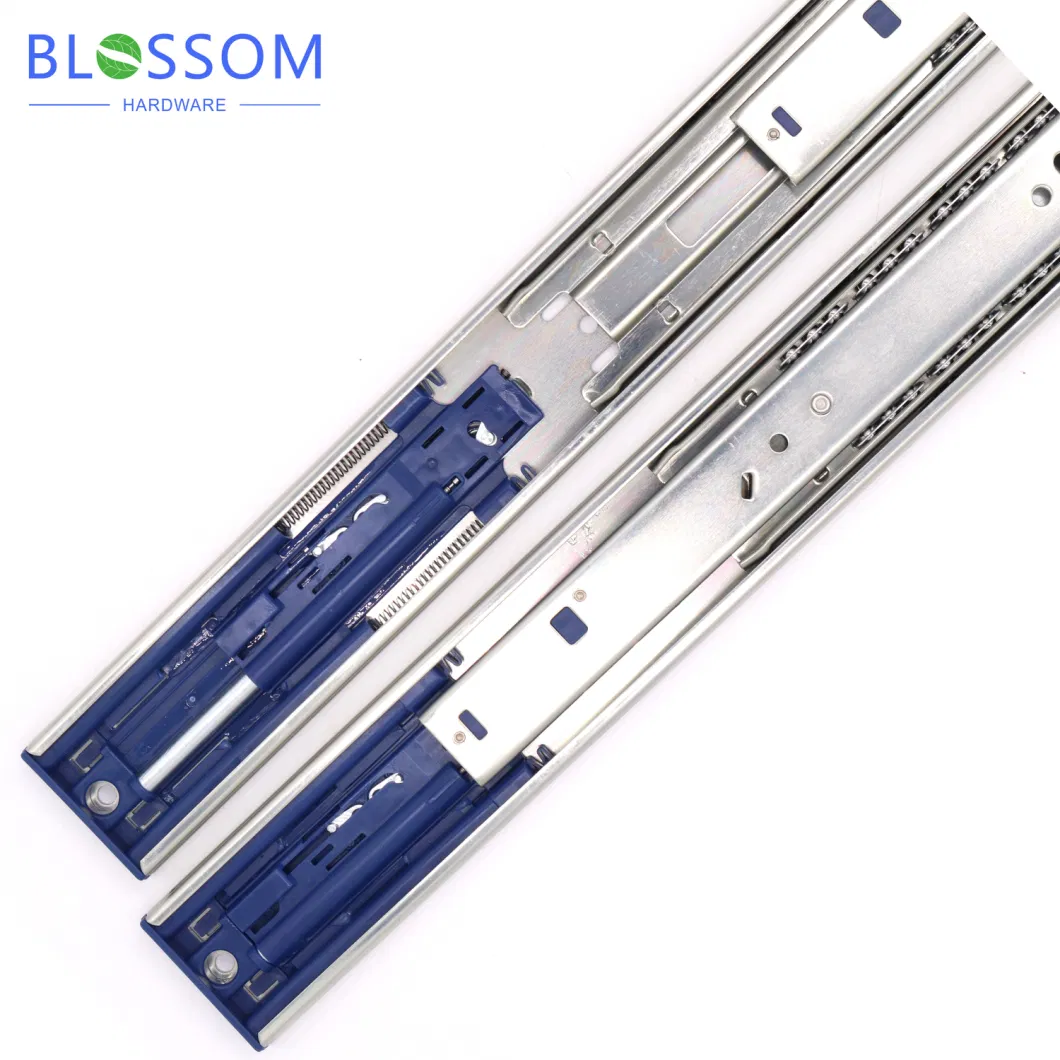 Three Buffer Slide Track Telescopic Hydraulic Push Open Soft Close Drawer Slides