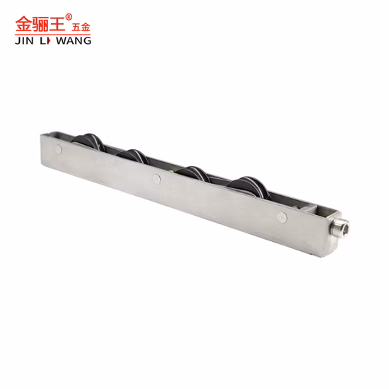 Hardware de móveis direto da fábrica Rolamento de esferas de polia de nylon com ranhura em U resistente 4 rodas Rolo de porta deslizante de aço inoxidável para porta de pátio com janela de alumínio